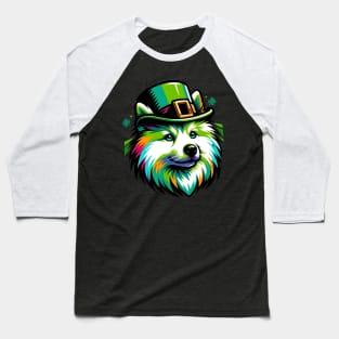 Japanese Spitz Celebrates Saint Patrick's Day Baseball T-Shirt